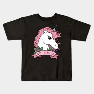 Go to Hell - Unicorn Kids T-Shirt